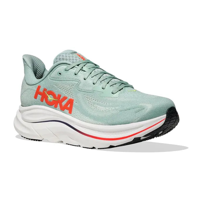 Men's Clifton 10 Wide - Sage/ Neon Flame
