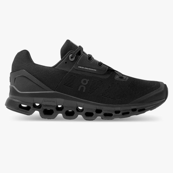 ON Women's Cloudstratus 2.0 Road Running Shoes - All Black
