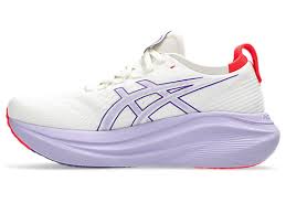 Women's Gel-Nimbus 27 Tokyo - Cream/Edo Purple - The Athlete's Foot