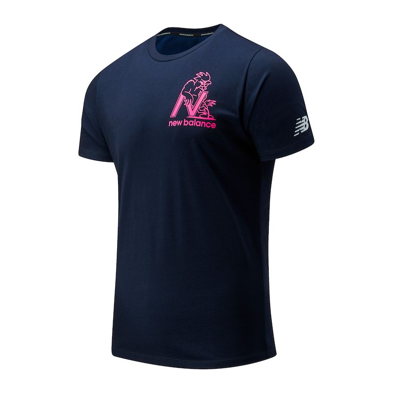 New Balance Men's Graphic Heathertech T-Shirt - Eclipse-New Balance