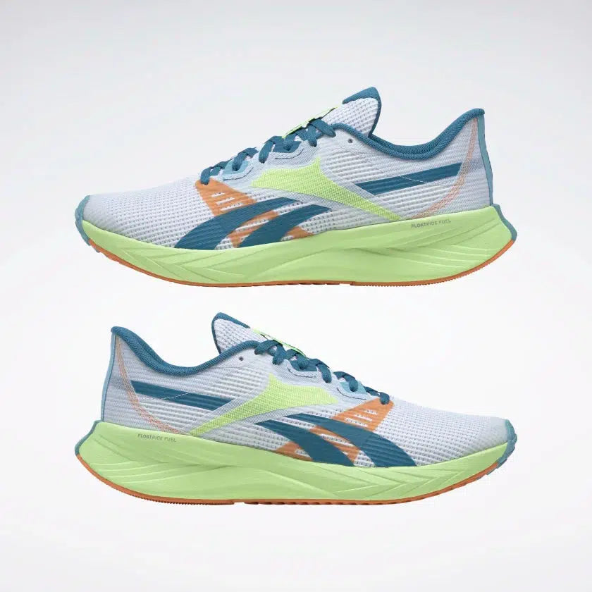 Reebok Men's Energen Tech Plus Road Running Shoes - Ftwr White/Energy Glow/Blue Pearl-Reebok
