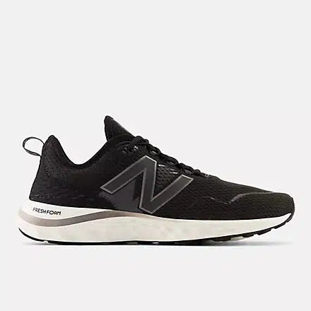 New Balance Men's Fresh Foam SPT D Fit Road Running Shoes- Black with White-New Balance