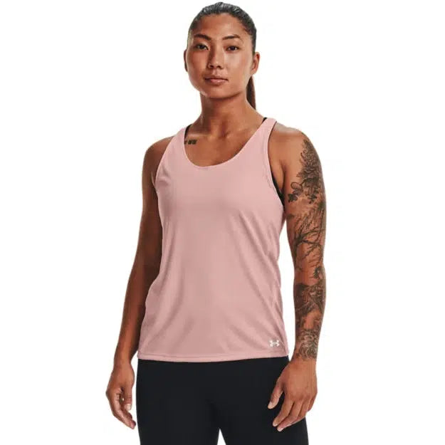 Under Armour Women's Fly-By Tank - Retro Pink LG-Under Armour