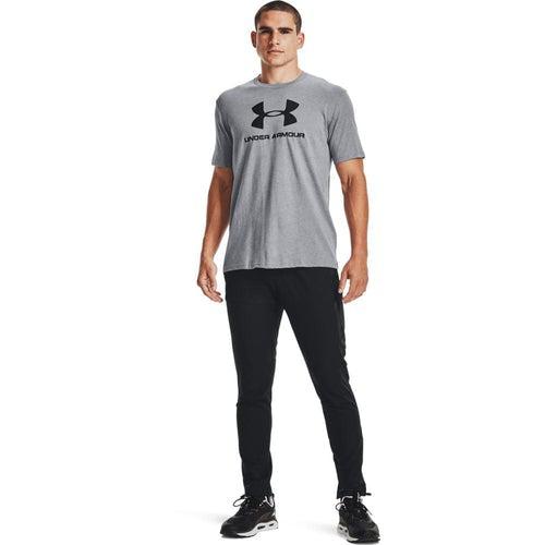 Under Armour Men\'s Sportstyle The Shirt-Grey - Foot Sleeve Athlete\'s Short Logo