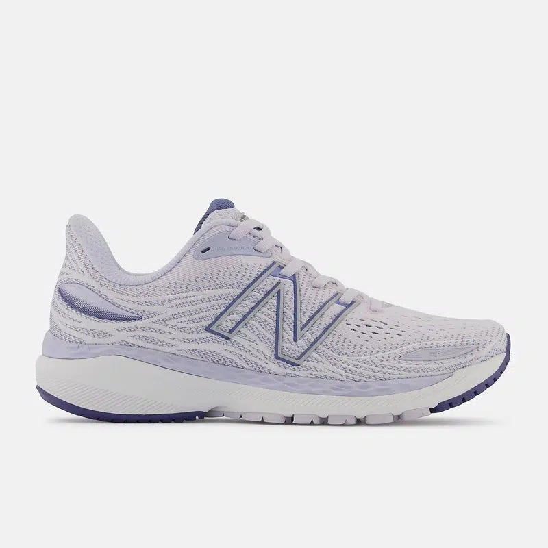 New Balance Women&#39;s 860 V12 (D) Wide Fit Road Running Shoes - Libra /Night Air / Night Sky-New Balance