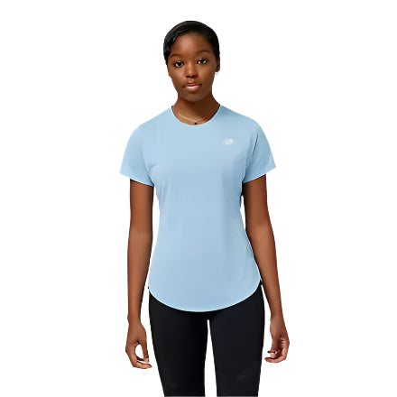 New Balance Women s Accelerate Short Sleeve Top Blue Haze