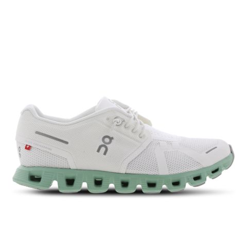 ON Women&#39;s Cloud 5 Road Running Shoes - Undyed White/Creek-On