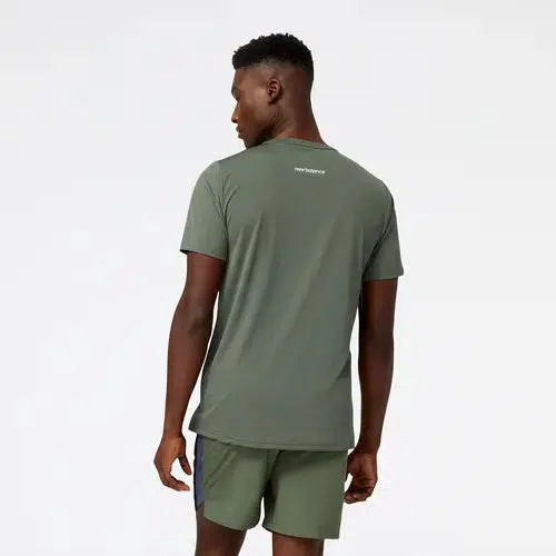 New Balance Men&#39;s Accelerate Short Sleeve - Green-New Balance