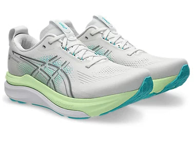 Men's Gel-Kayano 33 - WHITE/ENERGY AQUA