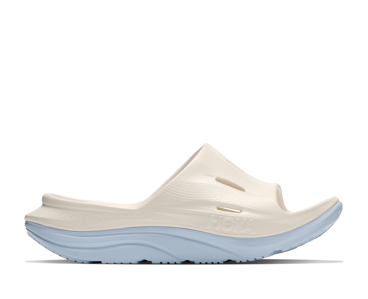 U Ora Athletic Recovery Slide 3 - ALABASTER / AMBIENT BLUE