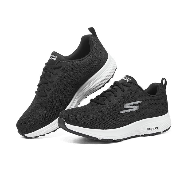 Skechers Women&#39;s Go Run Consistent Road Walking Shoes- Black/White-Skechers