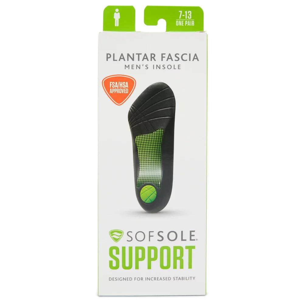 SOFSOLE 3/4 PLANTAR FACIA MENS INSOLE