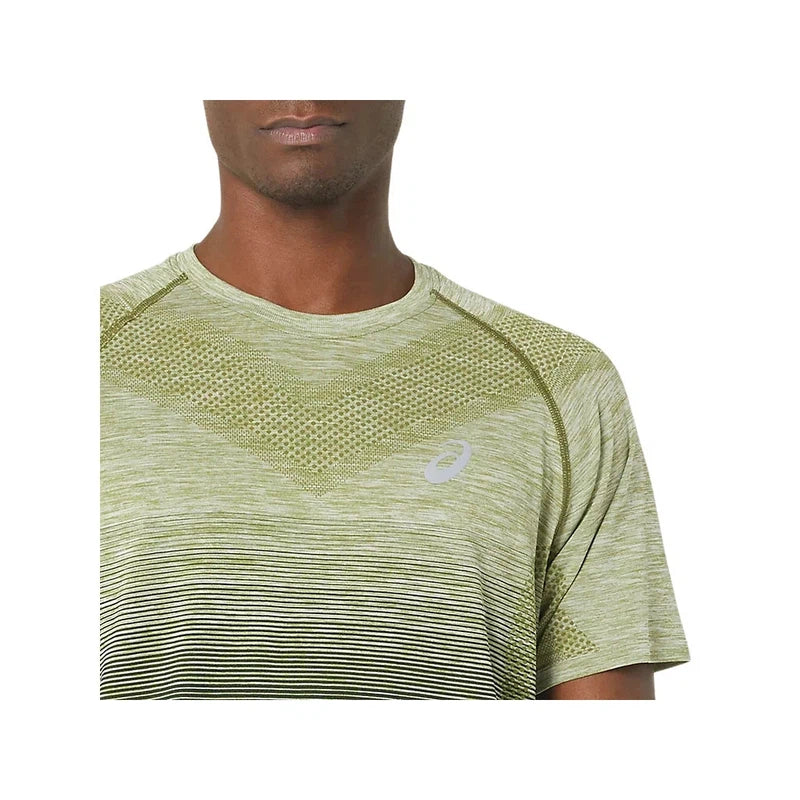 ASICS MENS SEAMLESS SS TOP - Cactus/Rain Forest-Asics