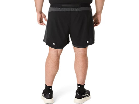 Asics Men's Road  2-N-1 5IN Shorts - PERFORMANCE BLACK
