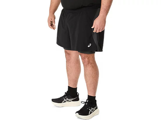 Asics Men's Road  2-N-1 5IN Shorts - PERFORMANCE BLACK