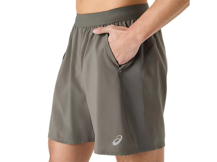 Asics Men's Road 2in1 7IN Shorts - TRUFFLE GREY