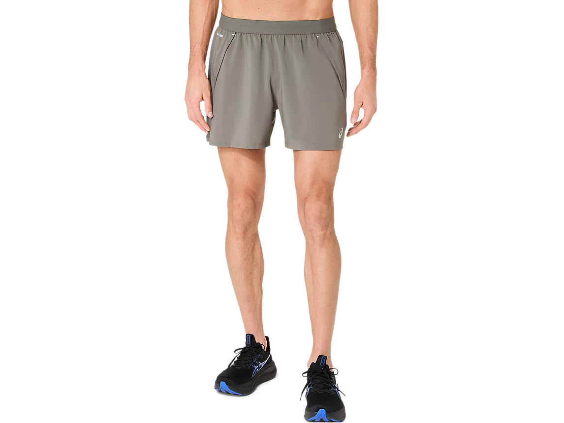 Asics Men's Road 5IN Shorts - TRUFFLE GREY