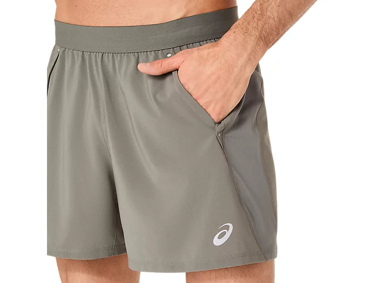 Asics Men's Road 5IN Shorts - TRUFFLE GREY