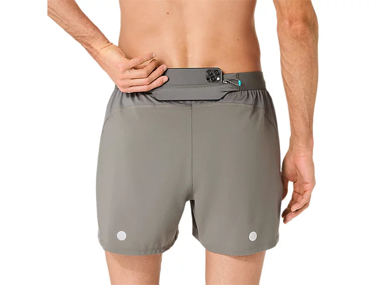 Asics Men's Road 5IN Shorts - TRUFFLE GREY