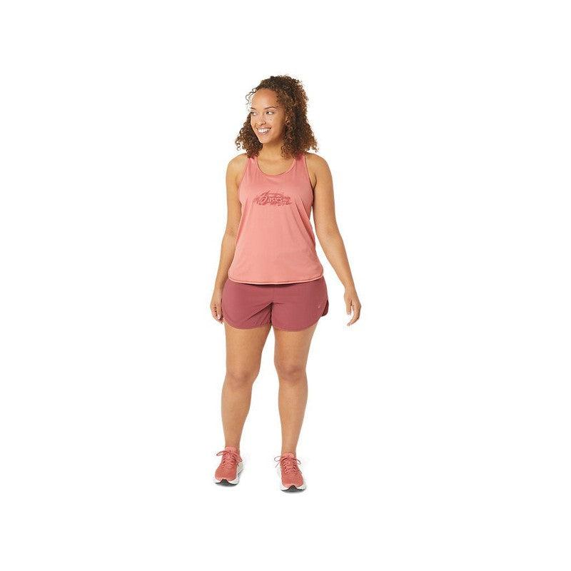 ASICS WOMENS NAGINO GRAPHIC RUN TANK - LIGHT GARNET-Asics