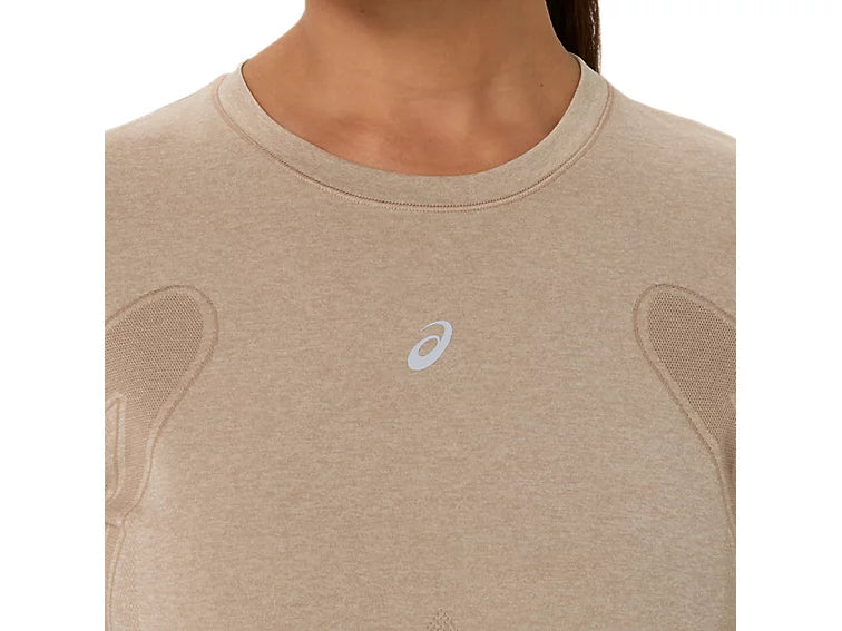 WOMEN'S ROAD SEAMLESS LS TOP - GREIGE