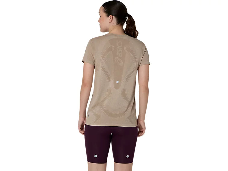 WOMEN'S ROAD SEAMLESS SS TOP - GREIGE