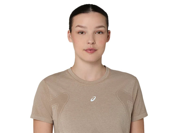 WOMEN'S ROAD SEAMLESS SS TOP - GREIGE