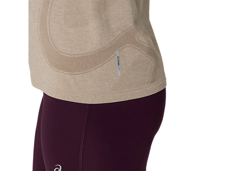 WOMEN'S ROAD SEAMLESS SS TOP - GREIGE
