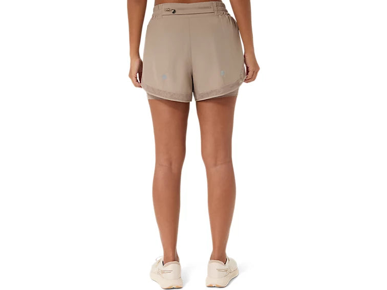 Women's NAGINO RUN 2-N-1 SHORT - GREIGE