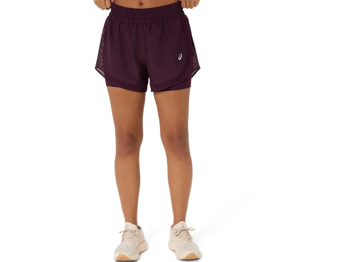 Women's NAGINO RUN 2-N-1 SHORT - DARK AUBERGINE