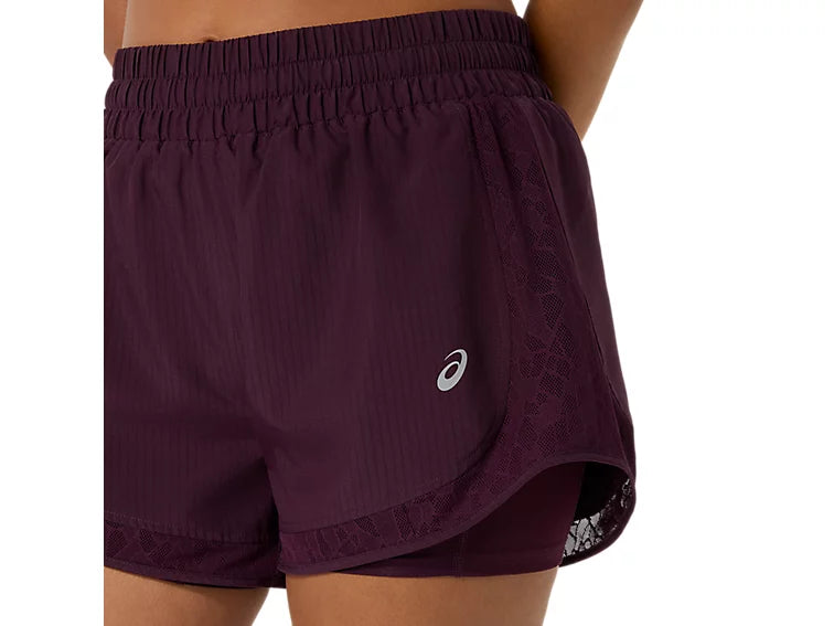 Women's NAGINO RUN 2-N-1 SHORT - DARK AUBERGINE
