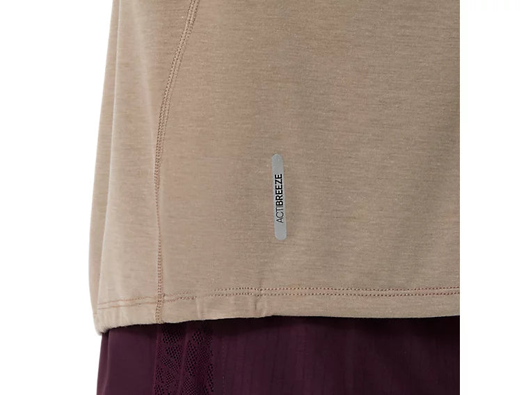 WOMEN'S NAGINO RUN SS TOP - GREIGE