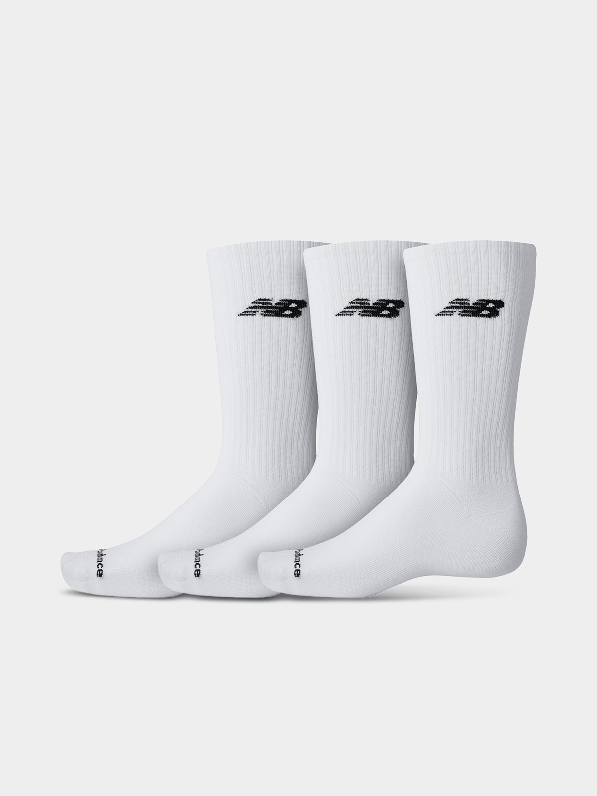Lightweight Crew Socks 3 Pack - White