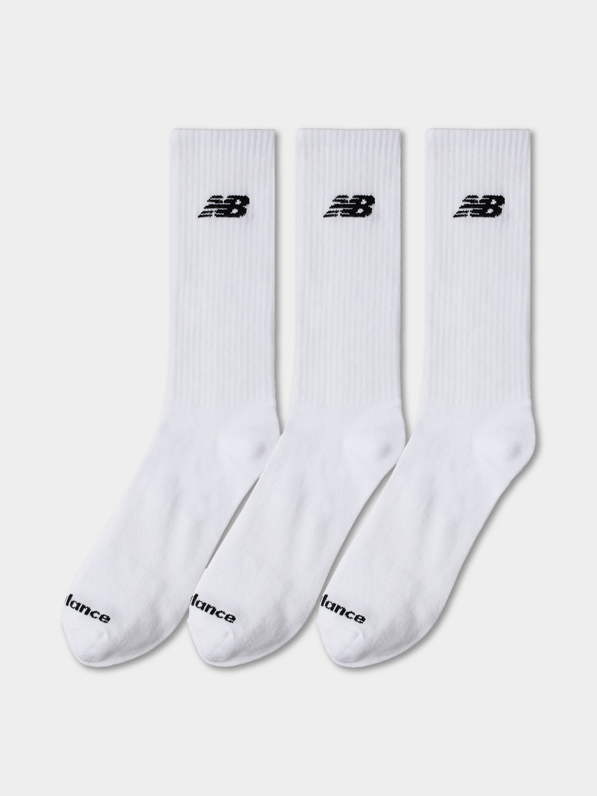 Lightweight Crew Socks 3 Pack - White