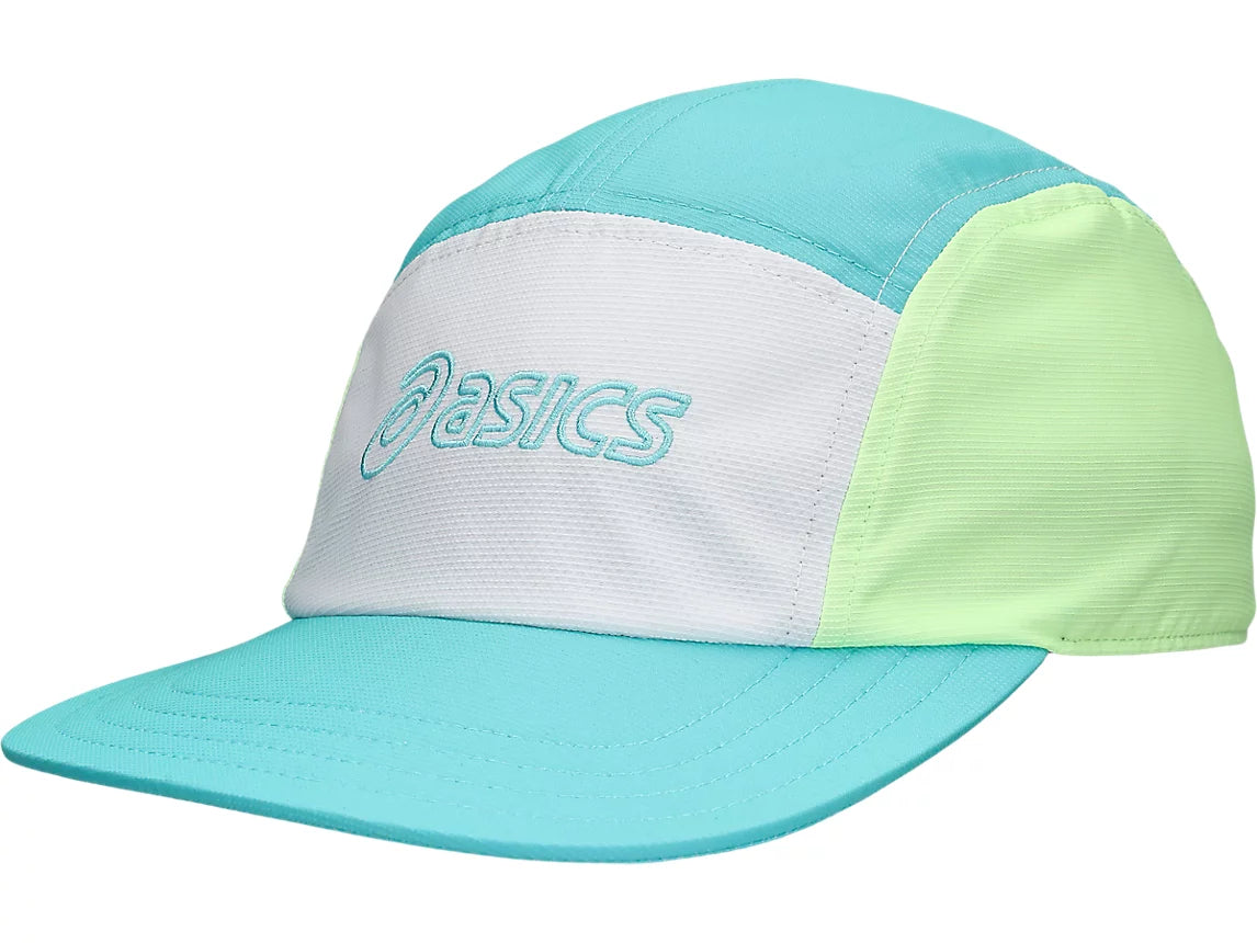 ASICS PERFORMANCE RUNNING 5 PANEL CAP - ENERGY AQUA/WHITE