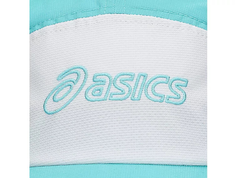 ASICS PERFORMANCE RUNNING 5 PANEL CAP - ENERGY AQUA/WHITE