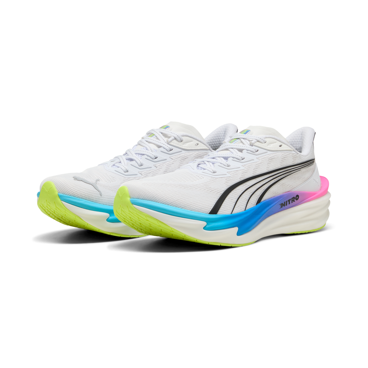 Men's Deviate NITRO 4 - White-Poison Pink-Ultra Blue
