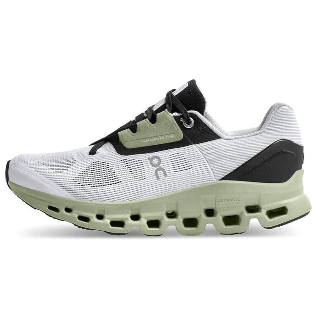 ON Men's Cloudstratus 2 Road Running Shoes- White / Black-On