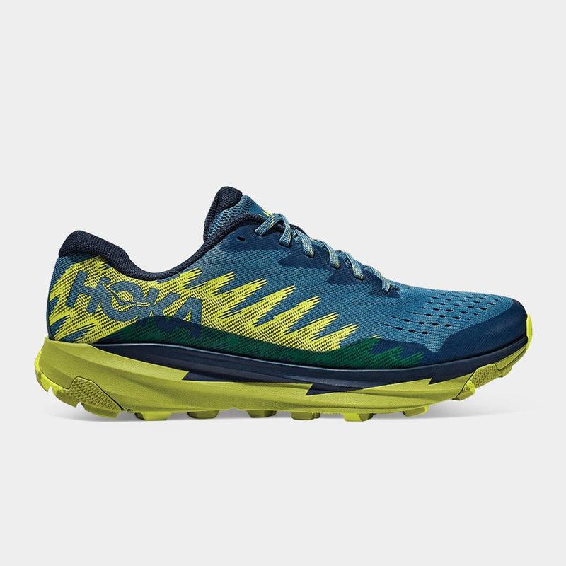 Hoka Men&#39;s Torrent 3 Trail Running Shoes - Bluesteel/Dark Citron-Hoka