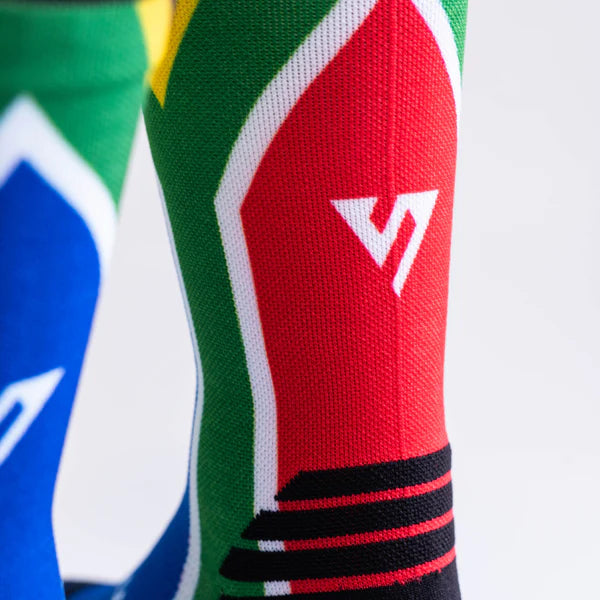 Versus South Africa Flag Active Crew Socks