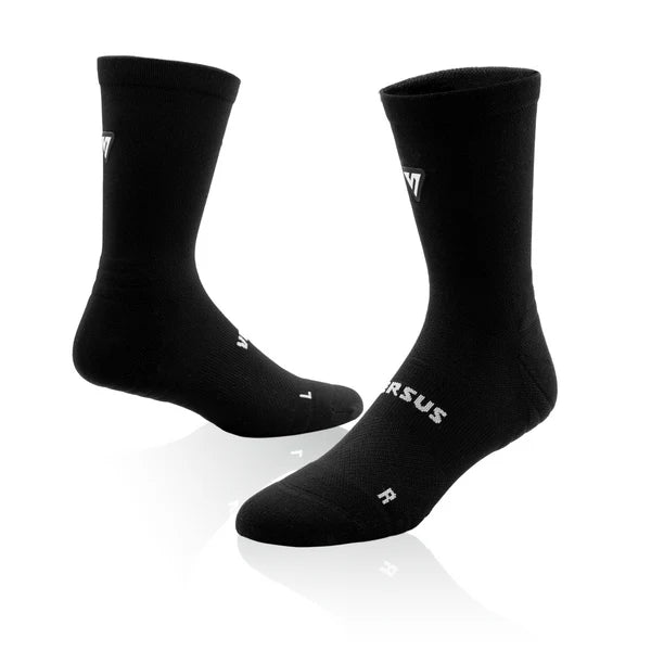 Versus Classic Black Active Crew Tab Socks