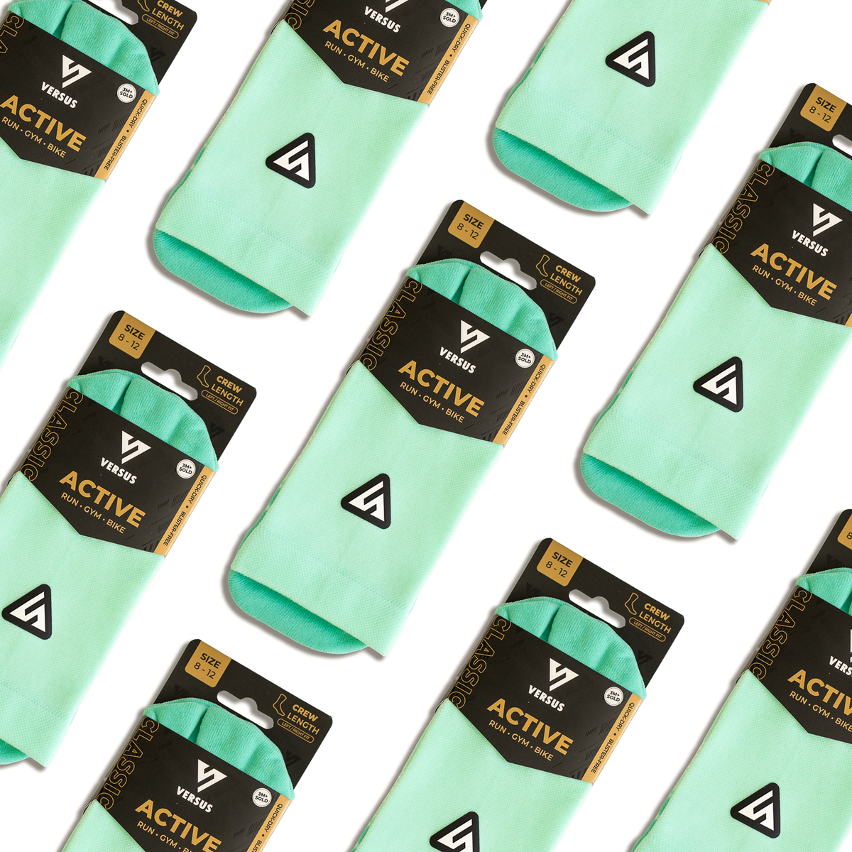 Versus Mint Motion Active Crew Socks