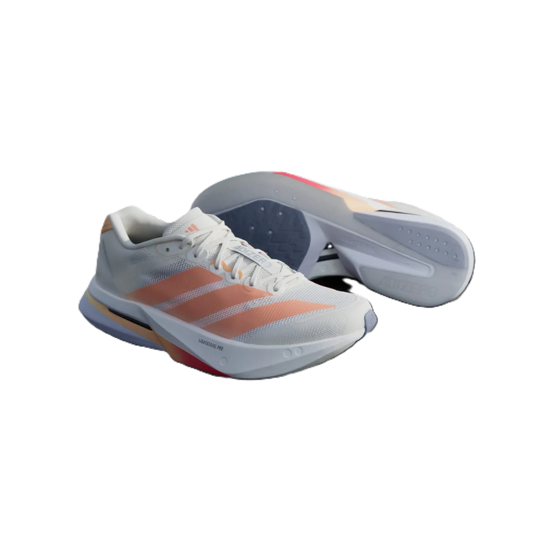 Women's Adizero Boston 13 - off white/beam orange/acid orange