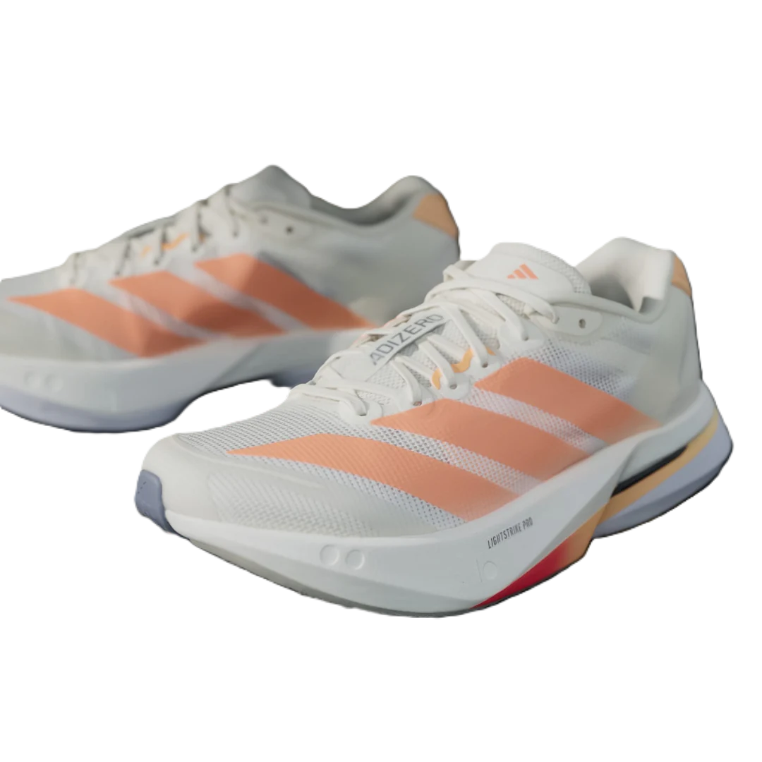 Women's Adizero Boston 13 - off white/beam orange/acid orange