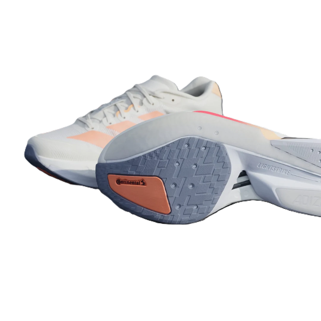 Women's Adizero Boston 13 - off white/beam orange/acid orange