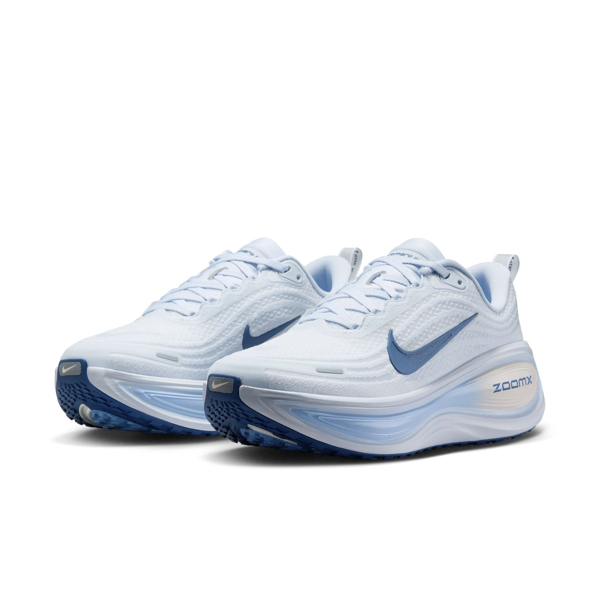 Women's VOMERO PLUS - WHITE/MYSTIC NAVY-ALUMINUM-FOOTBALL GREY