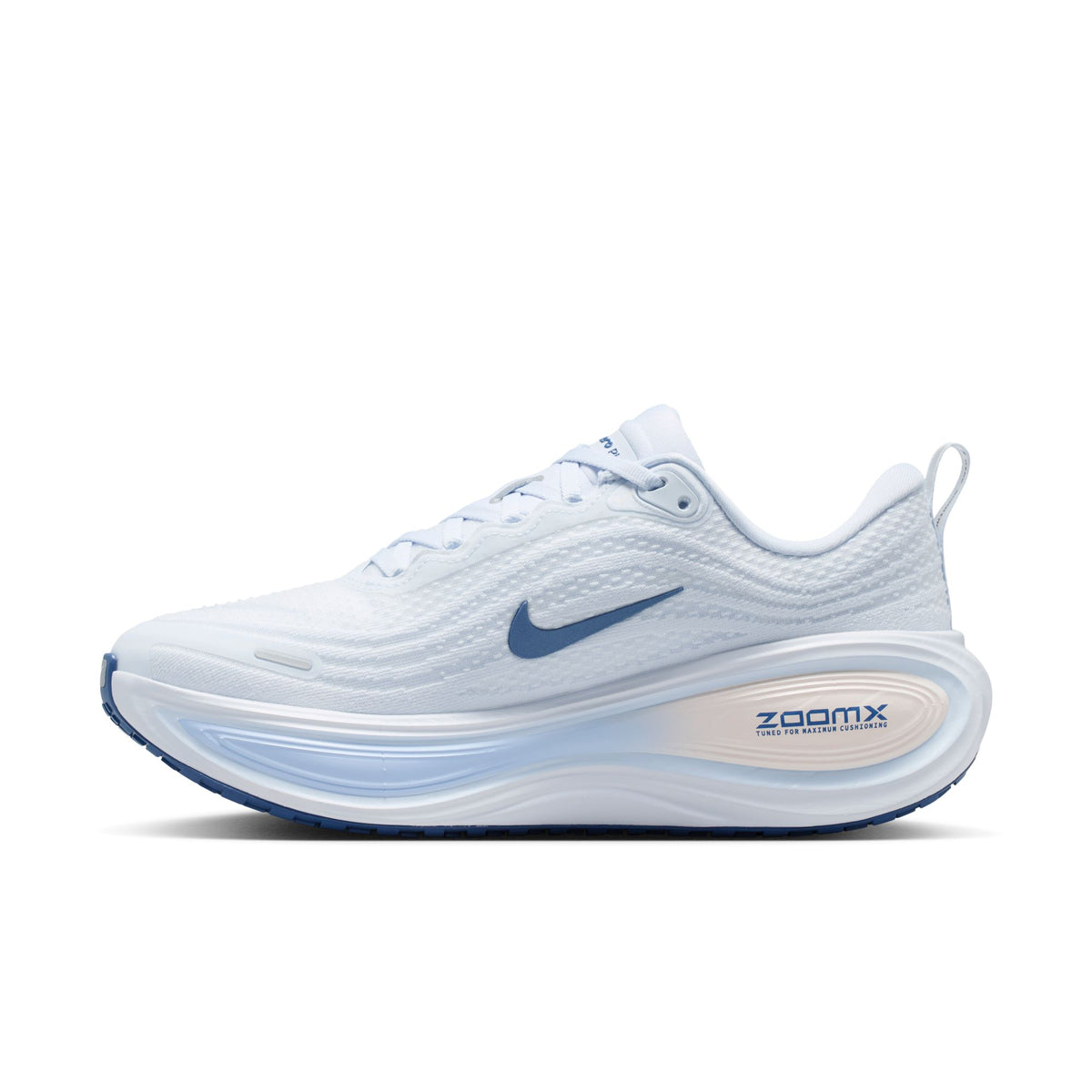 Women's VOMERO PLUS - WHITE/MYSTIC NAVY-ALUMINUM-FOOTBALL GREY