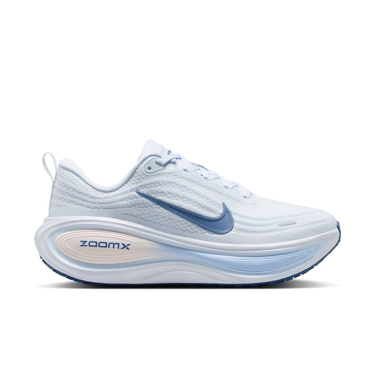 Women's VOMERO PLUS - WHITE/MYSTIC NAVY-ALUMINUM-FOOTBALL GREY