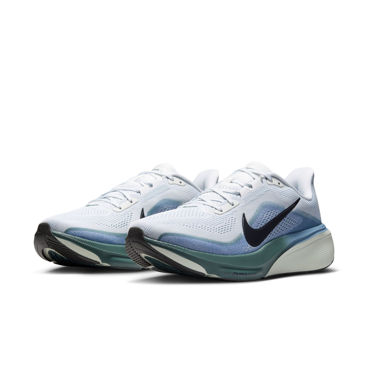 Men's AIR ZOOM PEGASUS 42 - PURE PLATINUM/DARK OBSIDIAN-WORK BLUE