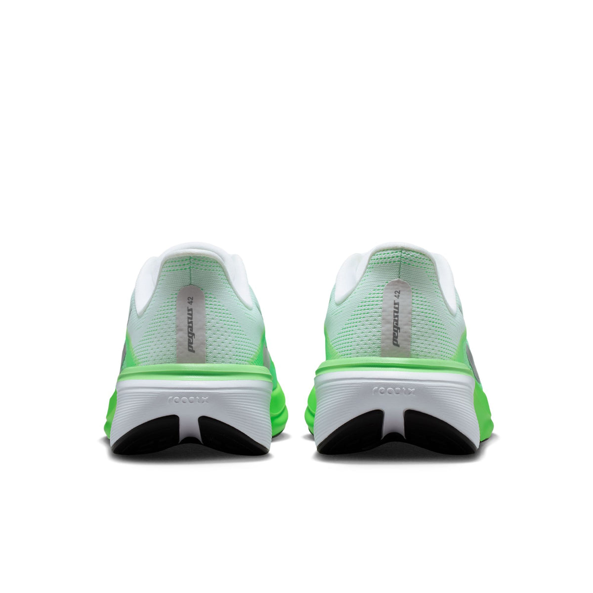 Women's AIR ZOOM PEGASUS 42 - WHITE/METALLIC SILVER-GREEN STRIKE